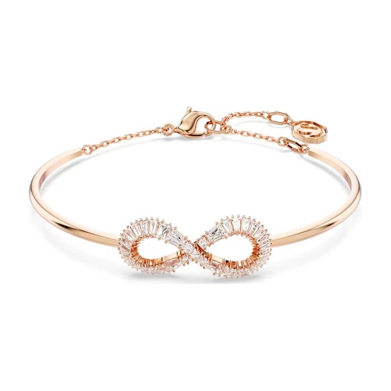 Swarovski Hyperbola Infinity Symbol Cubic Zirconia Rose Gold Tone Plated Bracelet Women s Rose Gold 5679443 золотой