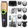 Men's 5-in-1 Professional Electric Hair Trimmer LCD Hair Clipper Shaver Rechargeable Body and Nose Hair Trimmer Set