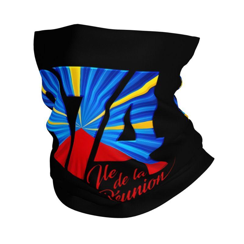 

Custom 974 Reunion Island Logo Print Headband Neck Warmer Women Men Ski Hunting Tube Scarf Enduro Cross Face Bandana Gaiter