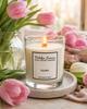 soy candle with wooden wick + TULIPS