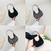 Stylish Street Fashion Pu Hobo Bag For Women 2023 Crescent Handbag Black Silver Colorful
