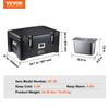 Insulated Food Pan Carrier, 36Qt Capacity, Stackable Catering Hot Box with 3 Stainless Steel Pans, Top Load LLDPE Food Warmer with Elastic Side