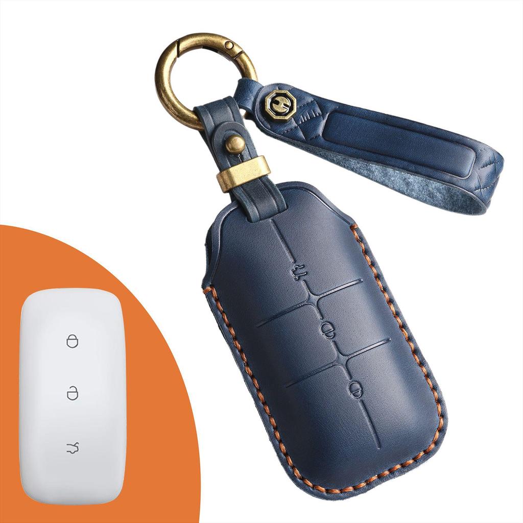 Leather Retro Key Cover for Geely Galaxy L7, L6, E8 Cars