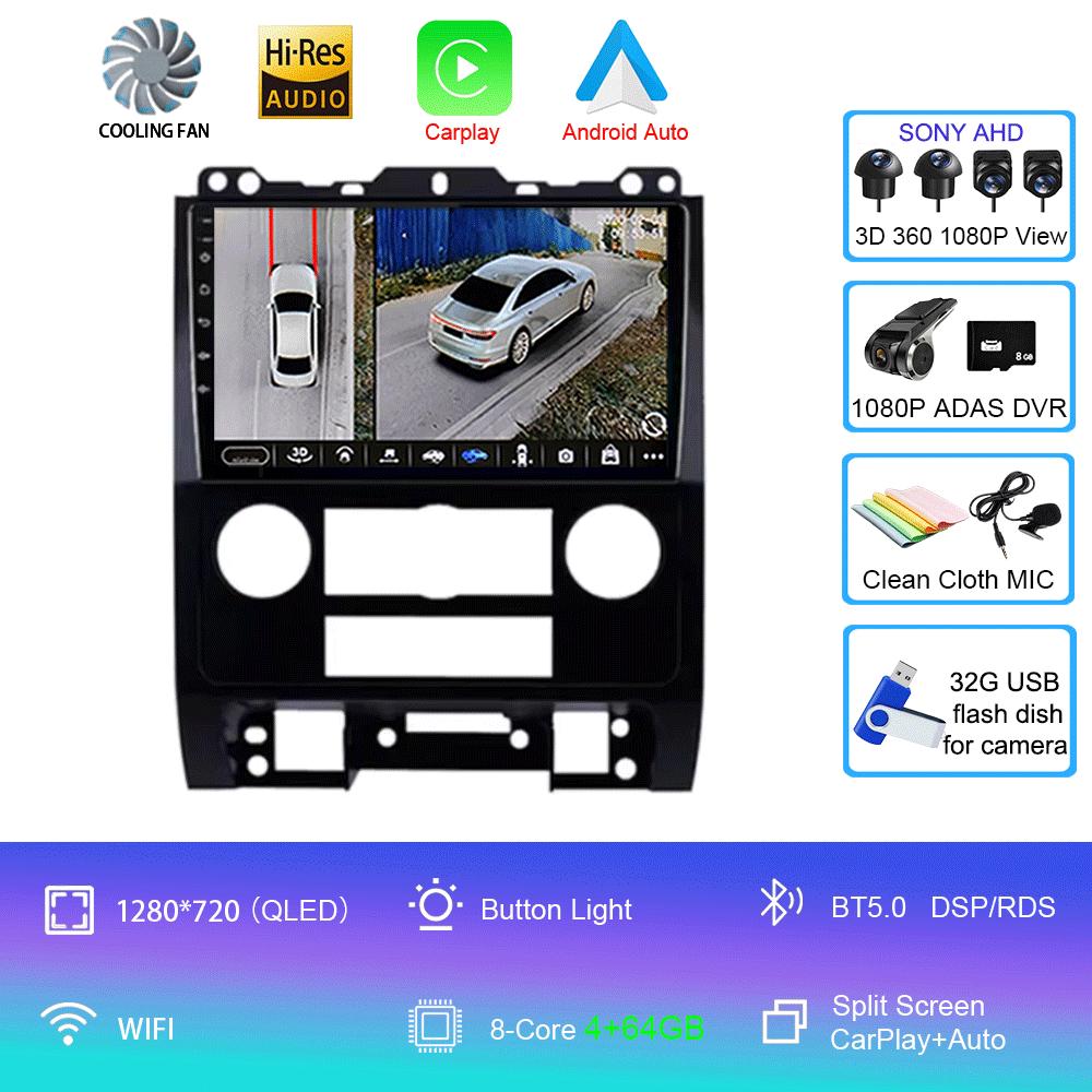 For Ford Escape 2007 2008 2009 2010 2011 2012 Android 14 Auto Multimedia Car Player Radio Navigation GPS Stereo No 2din Carplay