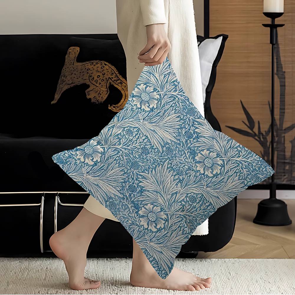 

William Morris Personalized Pillow Dust Cover Bedroom Kids Party Decoration Pillowcase Birthday Children Gift 12x12Inch