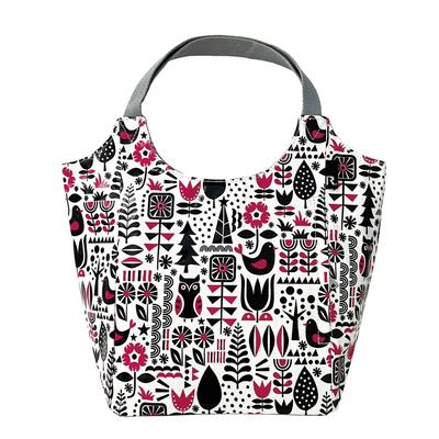 Laminierte Vorderseite vertikaler Typ A4 freistehende Tragetasche rund laminiert RUND Damen 01 Saisonal [Route]