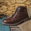 Luxury Men's Boots Italian Handmade Men's Boots Designer Retro Leahter Men's Anti Slip Work Boots Plus Size 48botas Para Hombre