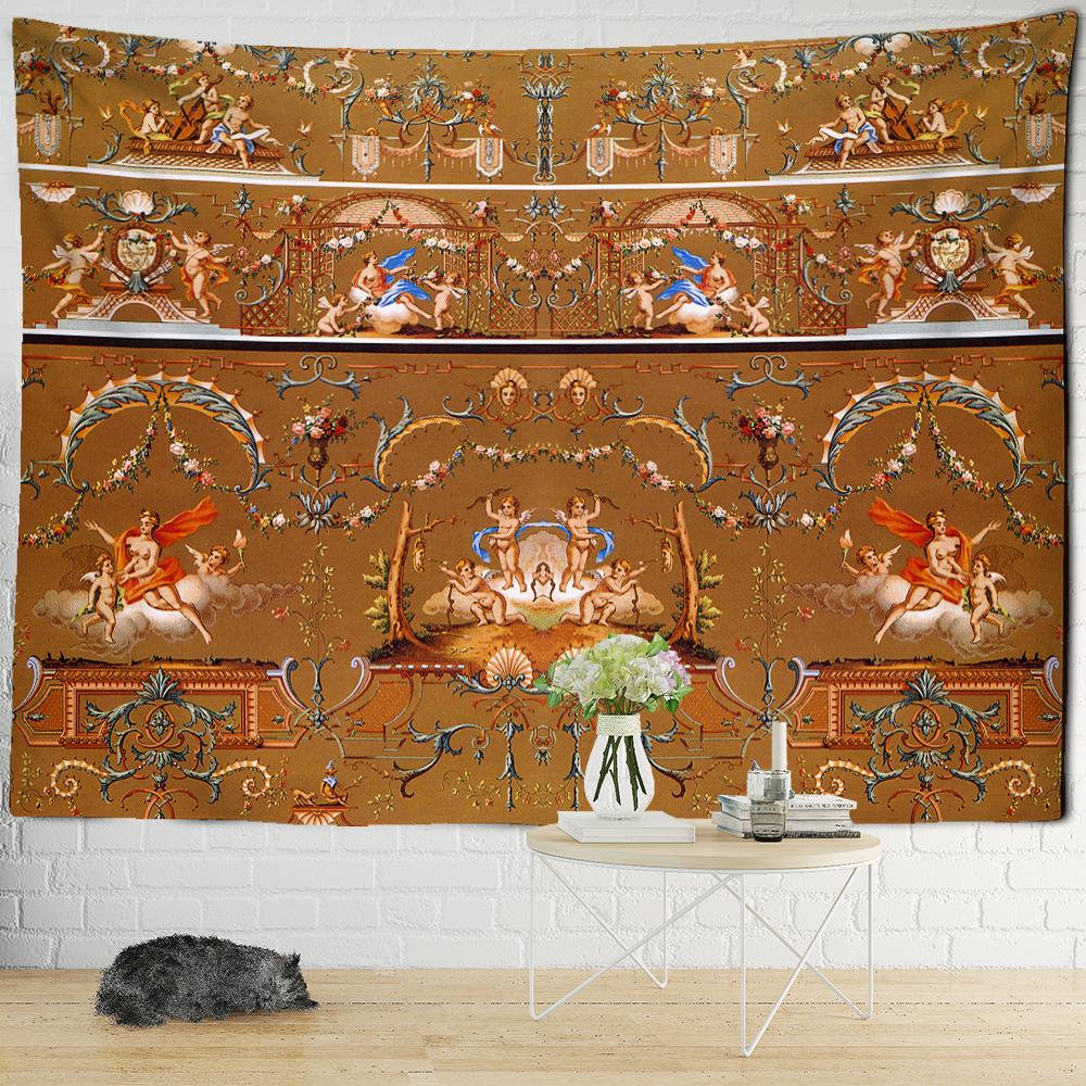 

Детский Европейский дворец, настенная роспись, гобелен, настенная психоделическая лента, хиппи, эстетика, декор для комнаты, спальни 95x70cm