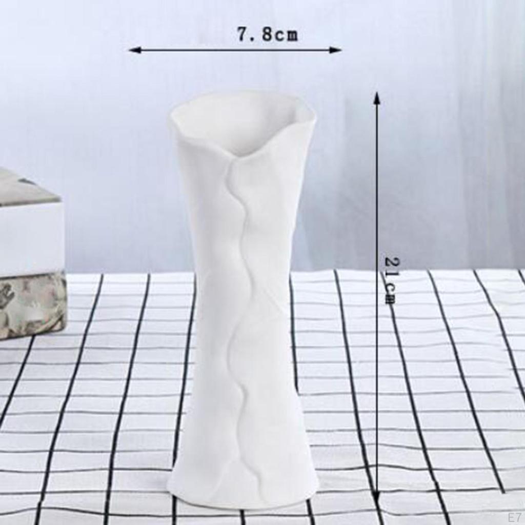 Ceramic Flower Vase Pot Decorative Table Centerpieces Sculpture for Home Bedroom Wedding