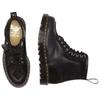 Dr. Martens Couro Bico Redondo Cadarço Botas Curtas Simples Botas Masculinas Preto 31464001