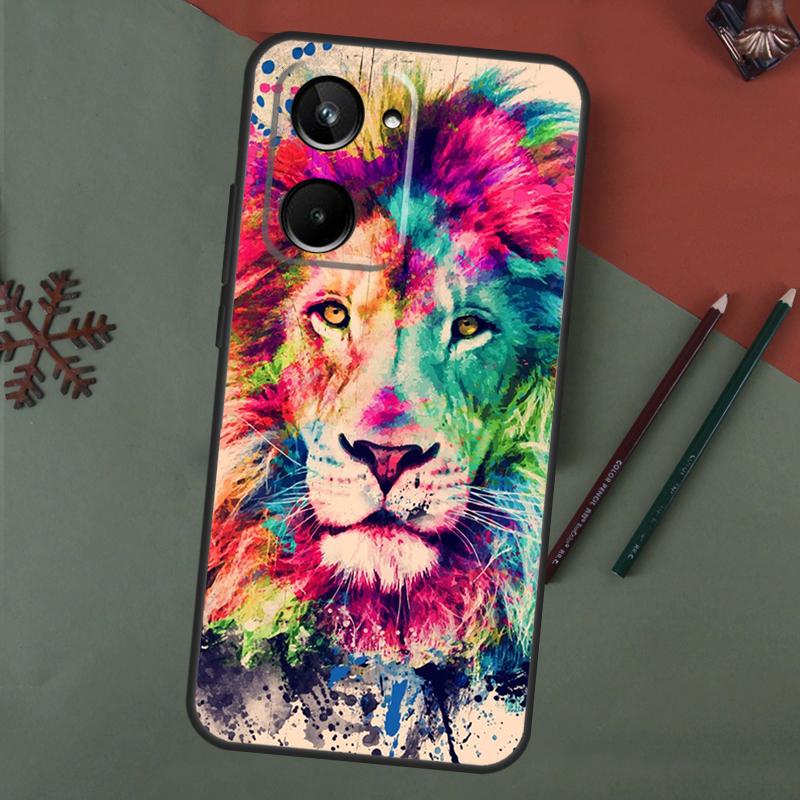 Lion Animal Case For Realme 15 Pro GT7 GT6 C65 C67 C61 C53 C55 C51 C35 C63 C71 C75 11 12 13 14 Pro Plus