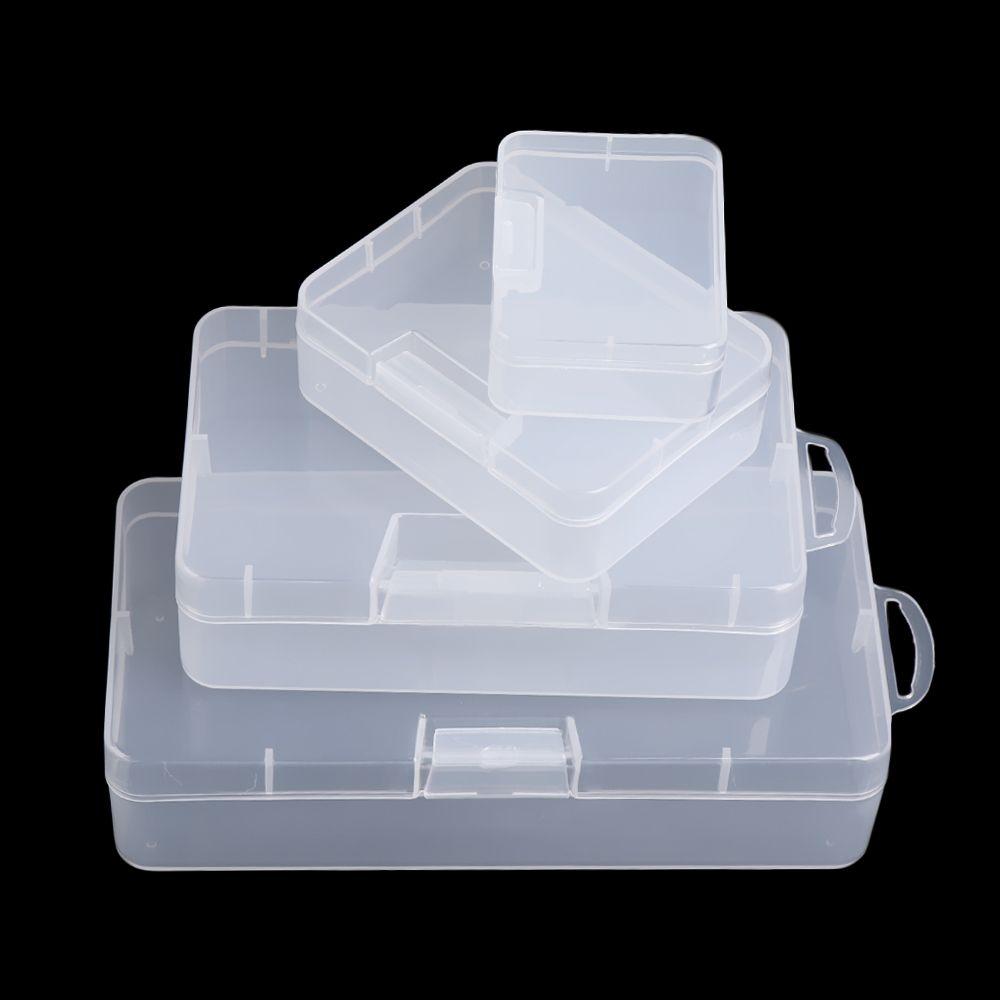Mini Plastic Box Rectangular Translucent Packing Box Dustproof Durable Strong Jewelry Button Sundries Storage Case Container