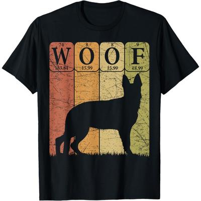 German Shepherd Dog Periodic Table Elements Dog Woof T-Shirt