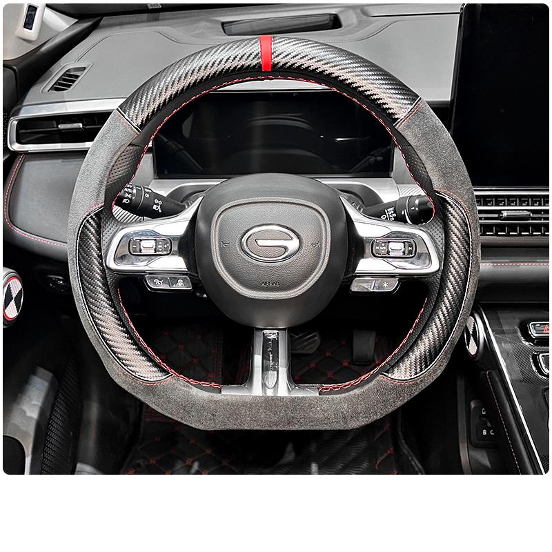 For Trumpchi GAC Empow R 2022-2024 Car Styling Non-Slip Leather Steering Wheel Cover Hand-stitched Tumbled Auto Accessories