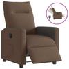 Electric Reclining Armchair, Brown, Upholstered In Fabric