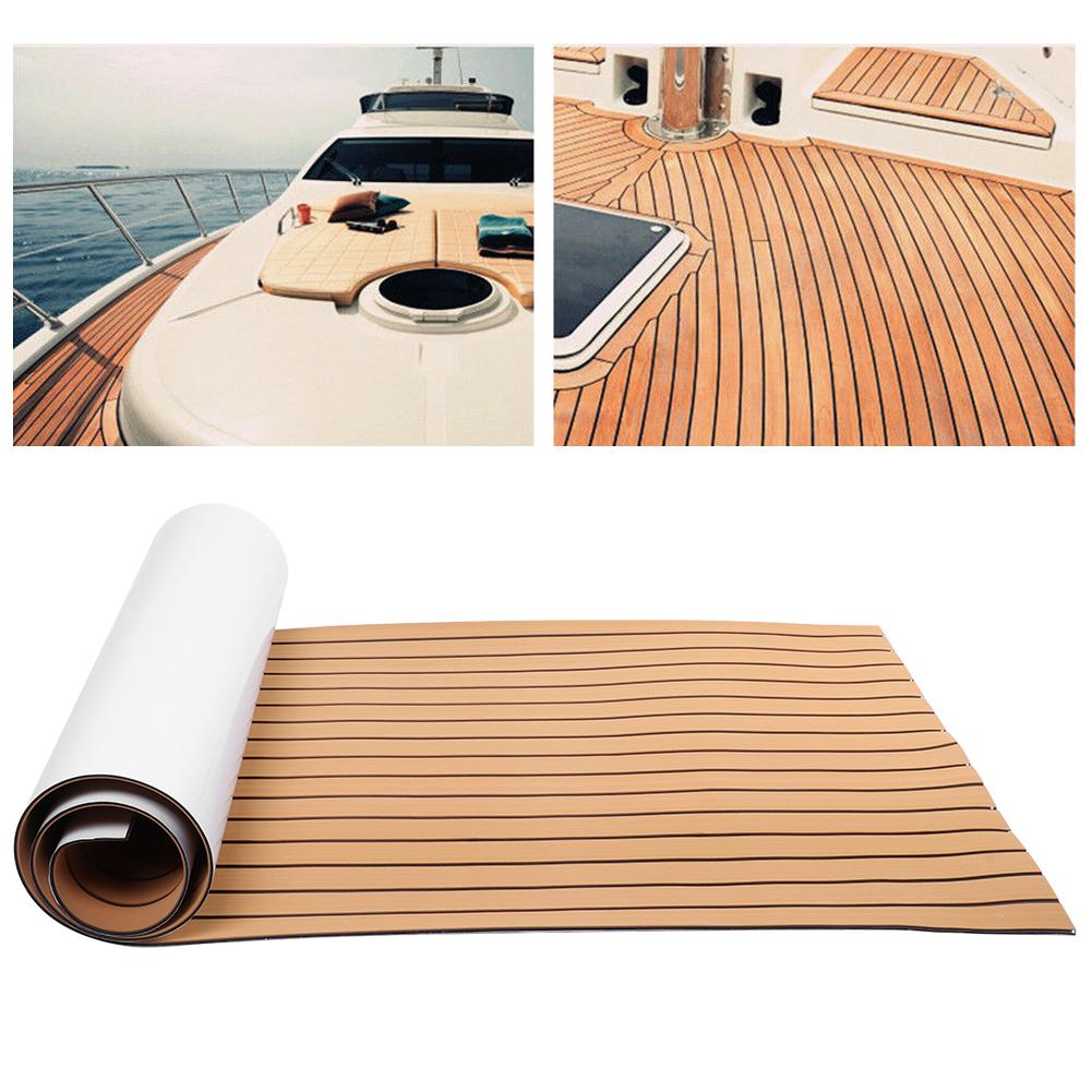 90x240cm Marine Boat Synthetic Flooring Self Adhesive EVA Foam Yacht Deck Sheet(GoldBlack )