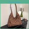 Leopard Print Tote Bag For Women Large Capacity Pu Fashion Casual Daily Use