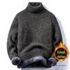 Men's Thick Velvet Chenille High Neck Sweater - Trendy, Loose Fit, Warm Solid Color Knit for Autumn/Winter