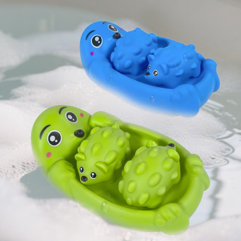 Non-Toxic 4 Pcs Baby Bathroom Floating Animal Sea Lion Hippopotamus Water Children Summer Swimming Pool Bath Toys For Gifts