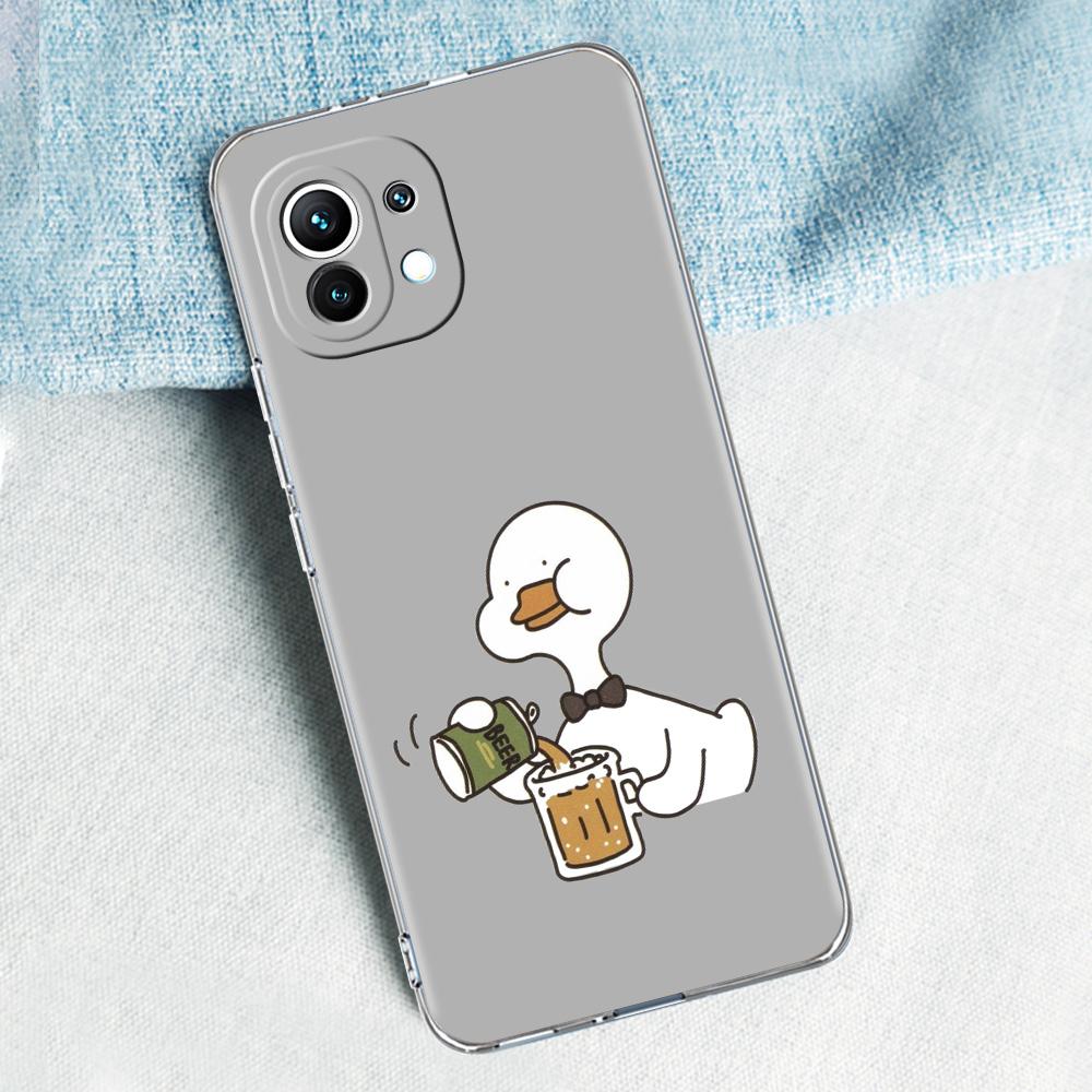 Case For Xiaomi Mi 15 14 13 12 11 Lite 15T 13T 12T Pro Poco X7 X6 X5 Pro 5G X3 NFC F7 F6 F5 Cover Funny Cute Duck Fashion Couple