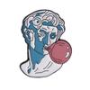 Minimalist Enamel Roman Head Brooch - Zinc Alloy