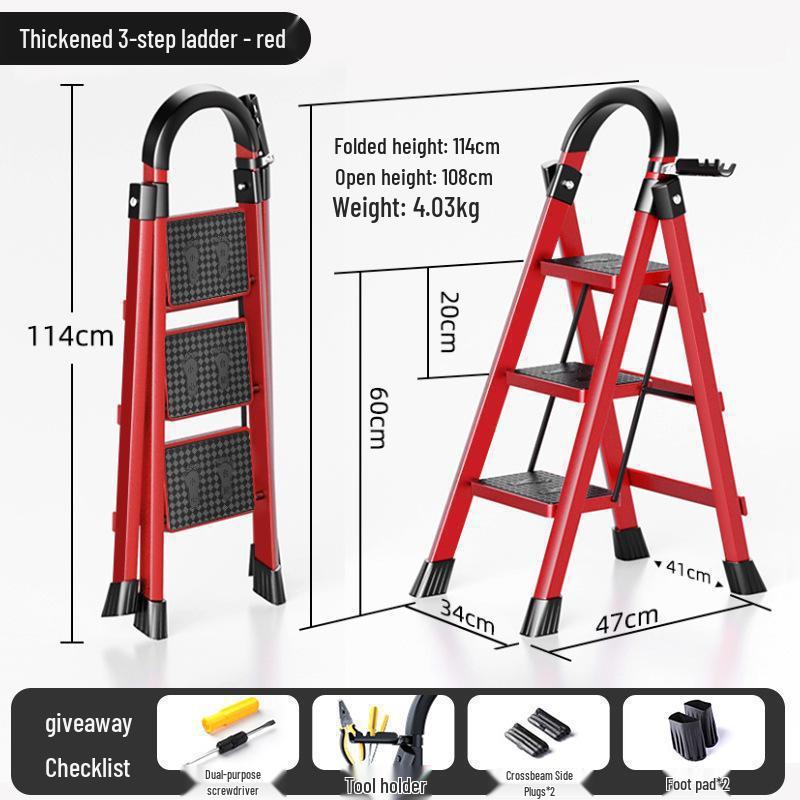 Multi-functional Folding Telescopic A-Frame Ladder for Household Use