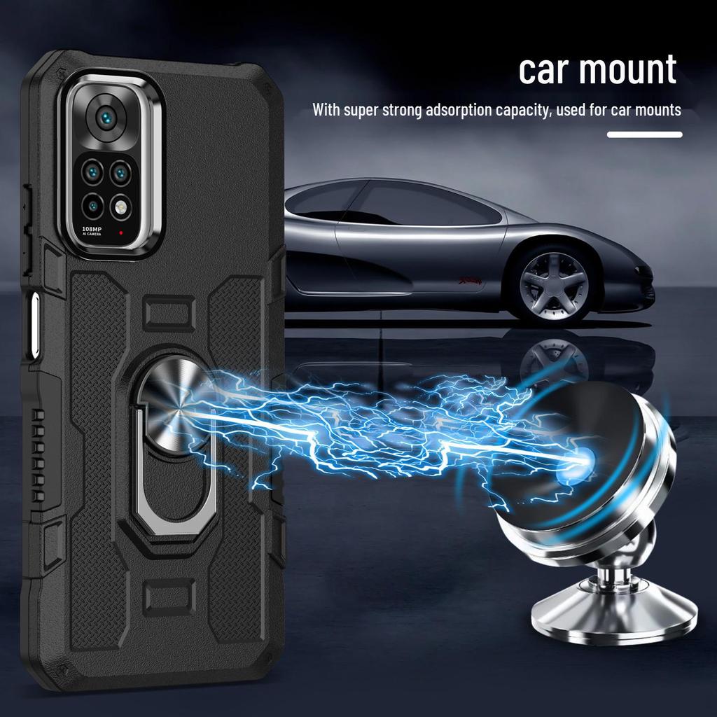 Redmi Note 12 Anti-Fall Magnetic Case with Finger Ring Holder