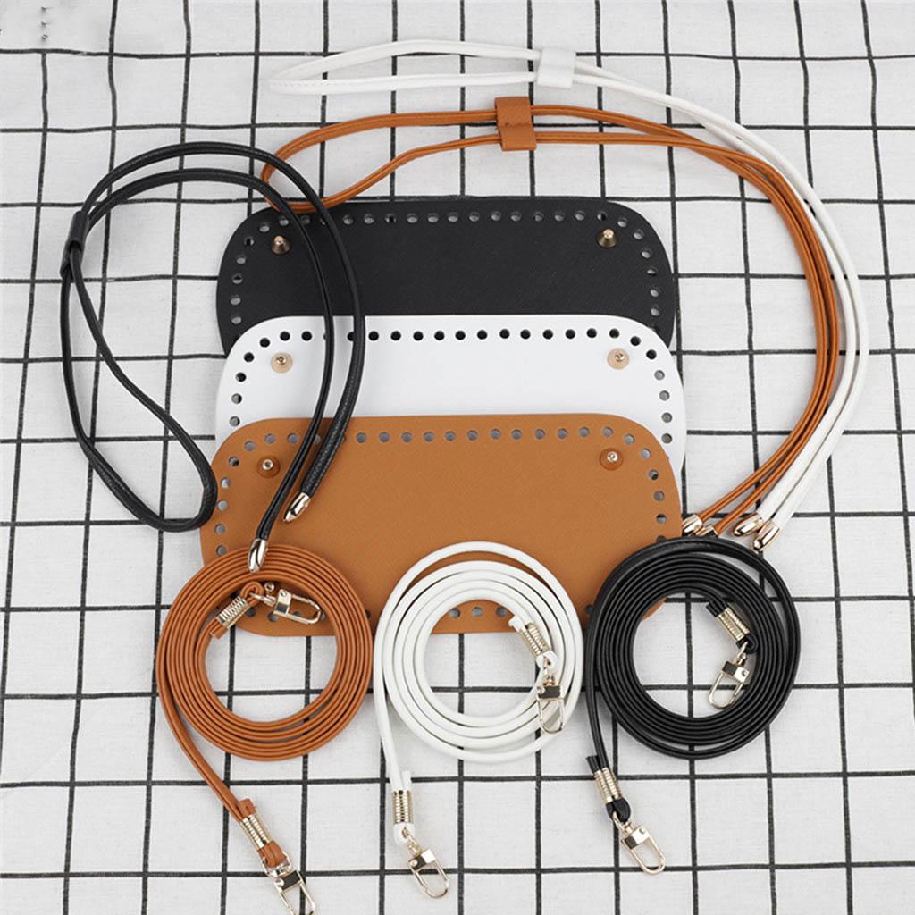 3 Packs Set PU Leather Bag Bottom DIY Purse Making Accessories Knitting Crochet Bags DIY Crochet Bucket Bag