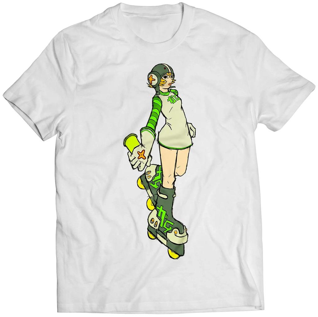 Classic Nostalgic Games Jet Set Radio Peripherals Print Tshirt Unisex Women Oversized Wind Tee Crewneck Cotton Casual Harajuku Top