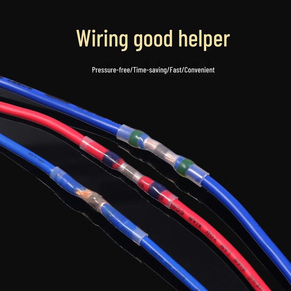 Waterproof Heat Shrink Solder Ring Set: 50-Piece Crimp-Free Insulated Wire Connectors