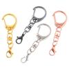 5/10pcs D Snap Hook Keychain Swivel Clasp Keyring with Lobster Clasps Rings Buckle for DIY Pendants Key Chain Making Supplies
