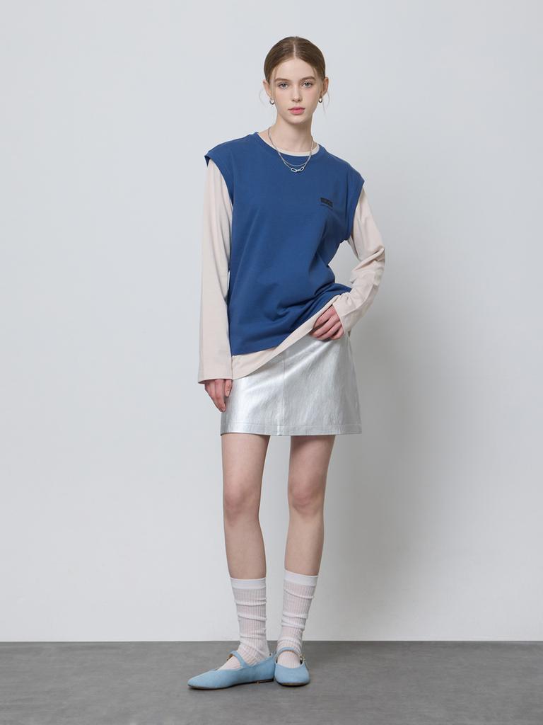 LUVM Soft Rayered Long T-Shirt_Blue