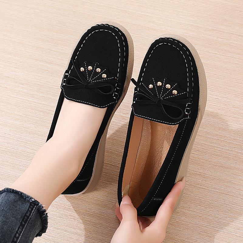 Femmes mocassins Penny mocassins décontracté blanc infirmière chaussures pois doux appartements noir conduite chaussures de marche pour les femmes