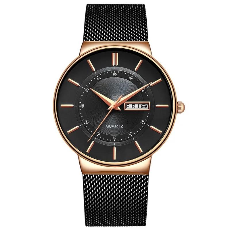 Luxury Men Watches Waterproof Ultra Thin Date Clock Male Steel Strap Casual Quartz Watch Men Sports Wrist Watch Man