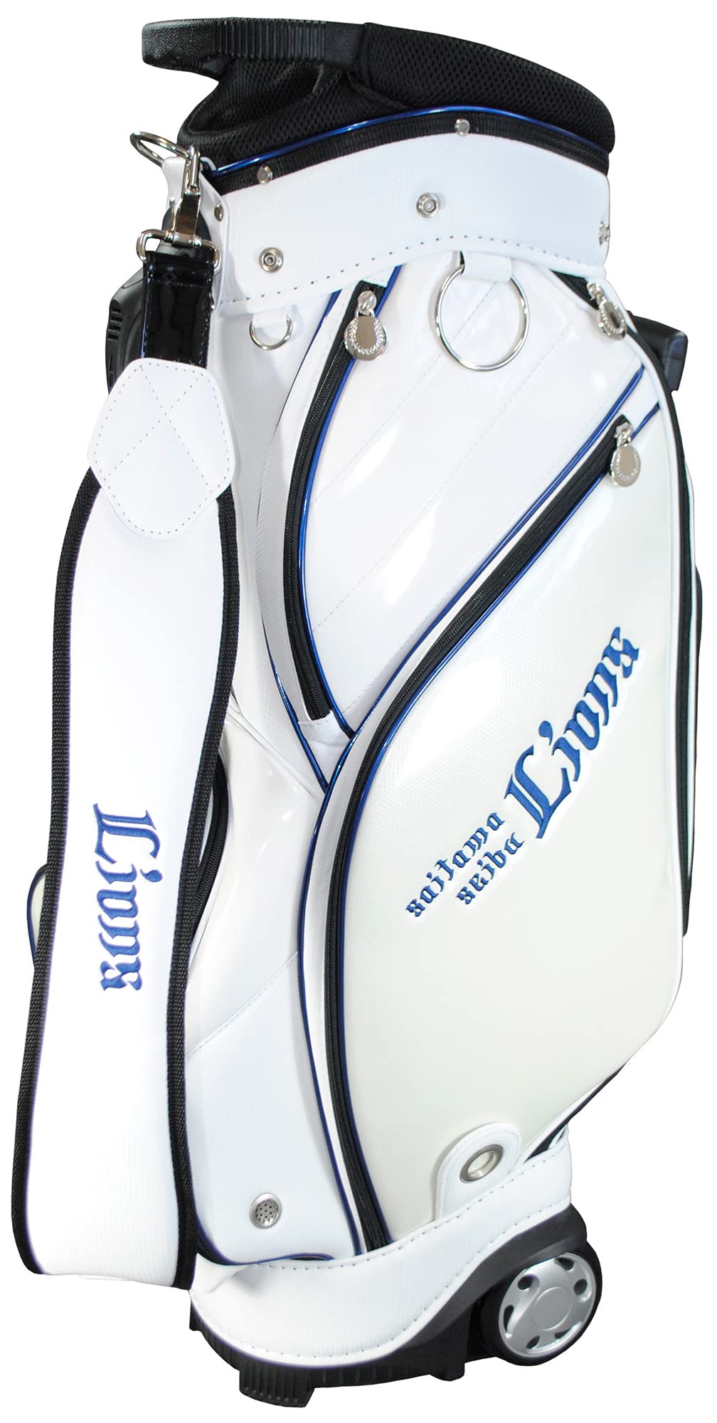 

LEZAX Saitama Seibu Lions 9.0 Type Caddy Bag with Casters White SLCB-2438