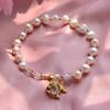 100% Natural Freshwater Pearl Sweet Fish Animal 14K Gold Filled Female Charm Bracelet  For Women Birthday Gifts No Fade