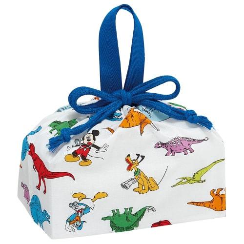Skater Children's Lunch Box Drawstring Bag Disney Mickey Mouse & Friends Dinosaur Made in Japan KB7-A