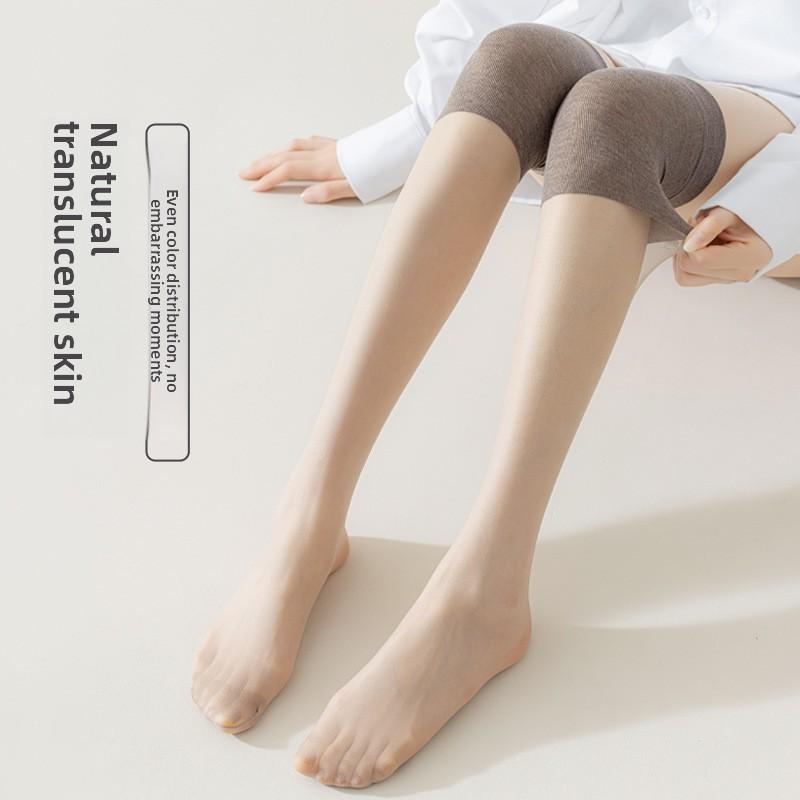 Spring, Autumn and Winter Knee Protection, Air-conditioned Silk Stockings, Long Stockings, Anti-snagging Silk Spliced Over-the-knee Stockings