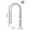 Louis Moulin 3166 Garden Arch with Romantic Decoration Aged Iron Metal 130 X 250 Cm