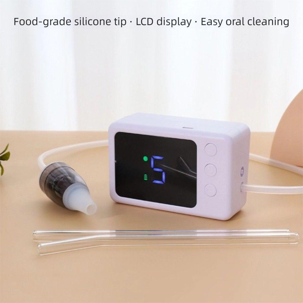 

LCD Digital Display Tonsil Stone Vacuum Removal Kit Electronic Throat Suction Tube For Oral білий