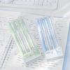 4pcs/set Jelly Clear Retractable Pens Set Stress Relief 0.5mm Black Ink Pens for Students Smooth Writing Exam School Supplies