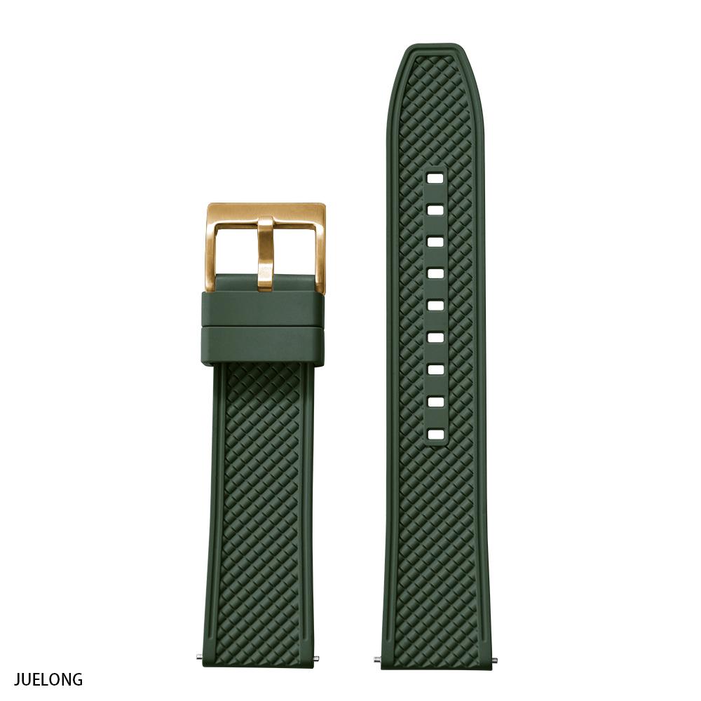 New Design HAISCH FKM Rubber Watch Strap 18mm 20mm 22mm 24mm Bullet Shape Quick Release Watch Bands Diving Waterproof Wristbands
