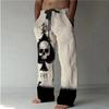 New Men's Casual Pants Hundred Men's Skull Pattern 3D Digital Printed Wide Leg Pants