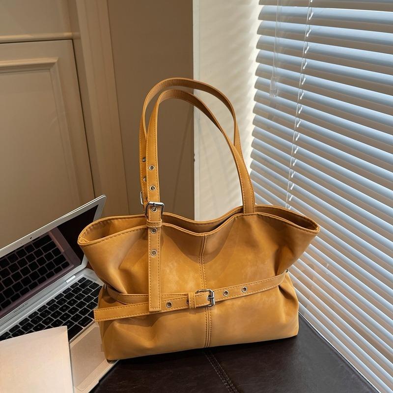 Trendy Fashion Simple Belt Buckle Retro Women's Underarm Bag Elegant Shoulder Bag Very Suitable for Daily Life, Shopping, and Women's Holiday Gifts