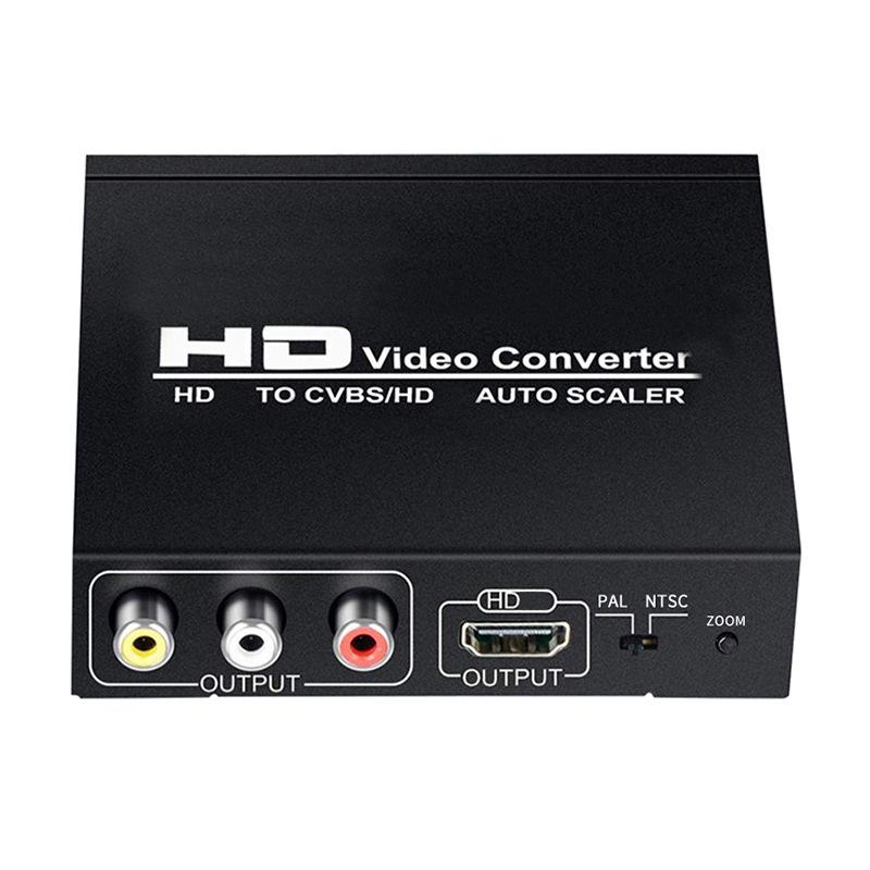 HDMI zu AV + HDMI Konverter: HDMI zu CVBS RCA Composite Video & Zwei-HDMI-Ausgang Verteiler