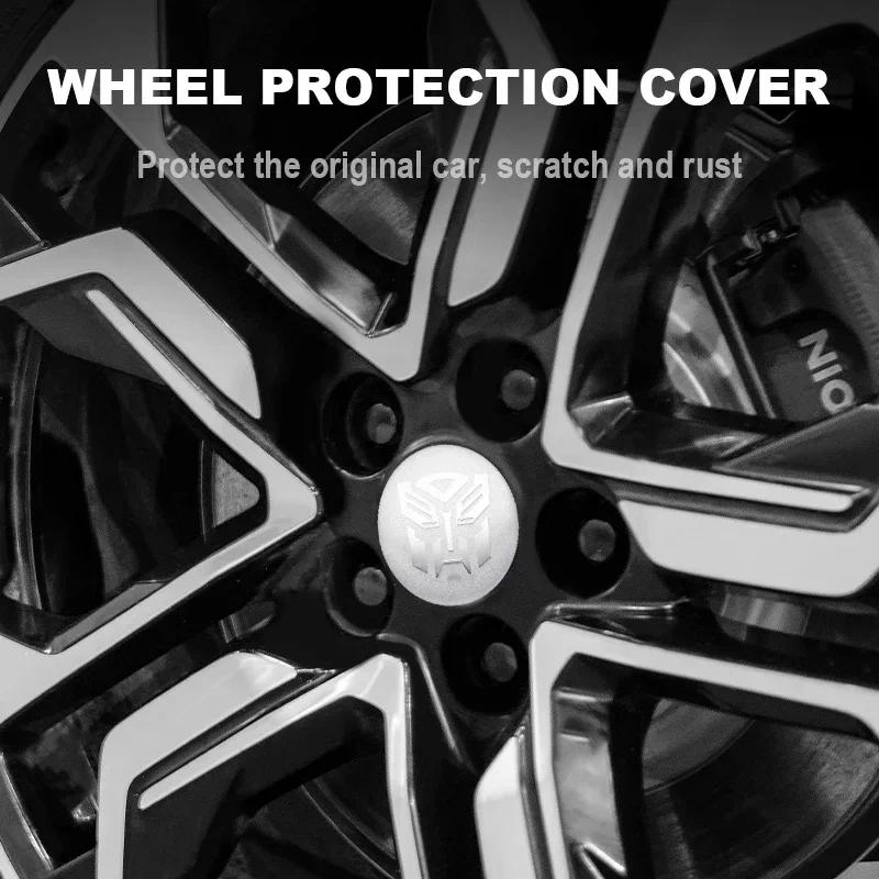 Vdkz3 56MM Transformers Emblem Car Wheel Hub Center Caps Rim Cover Badge Stickers Auto Accessories For Ford Focus Fiesta Ranger Mondeo