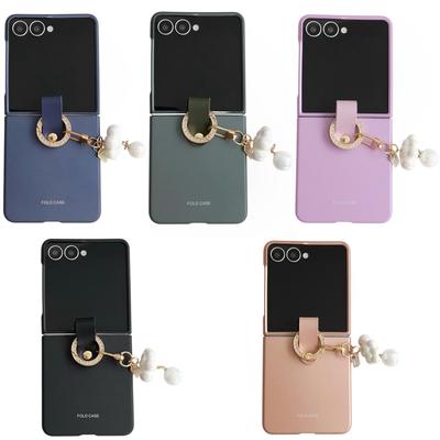 Samsung Z Flip7 Frosted Skin-Feel Case with Hand Strap - Drop-Proof Protective Cover for Flip6