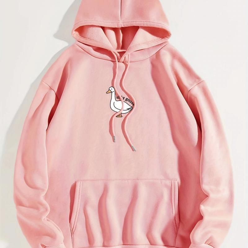 Women's Printed Hoodie with Kangaroo Pocket - Casual Long Sleeve Drawstring Sweatshirt for Cross-Border Trade 2025