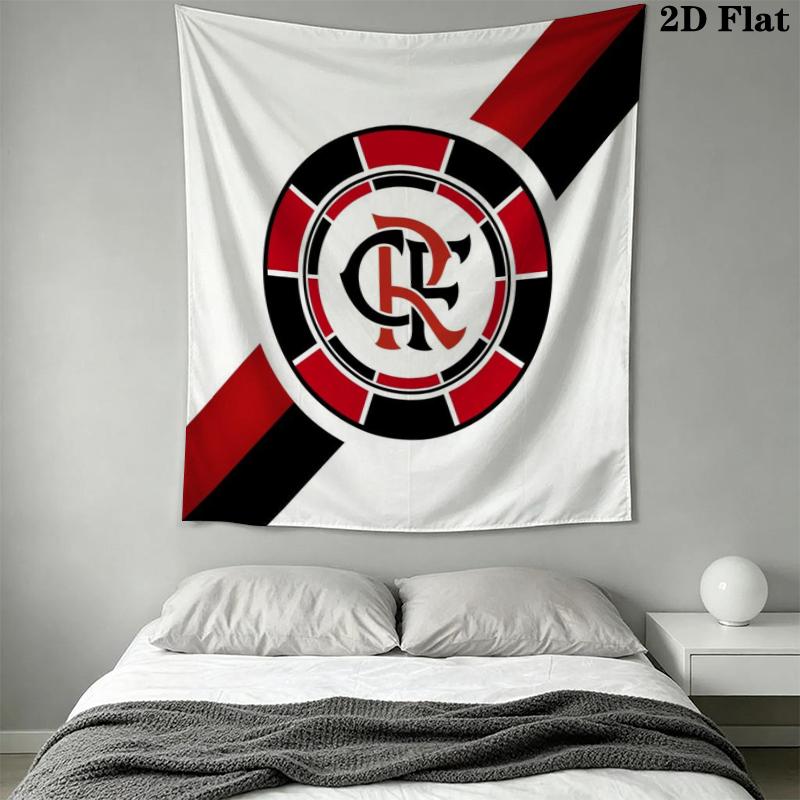 CR Flamengo Wall Tapestry Aesthetic Wall Hanging Printed Fabric Blanket Decorative Tapestries for Bedroom Living Room Home Decor
