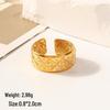 European Chic Irregular Open Ring Set with Creative Convex-Concave Texture for Women